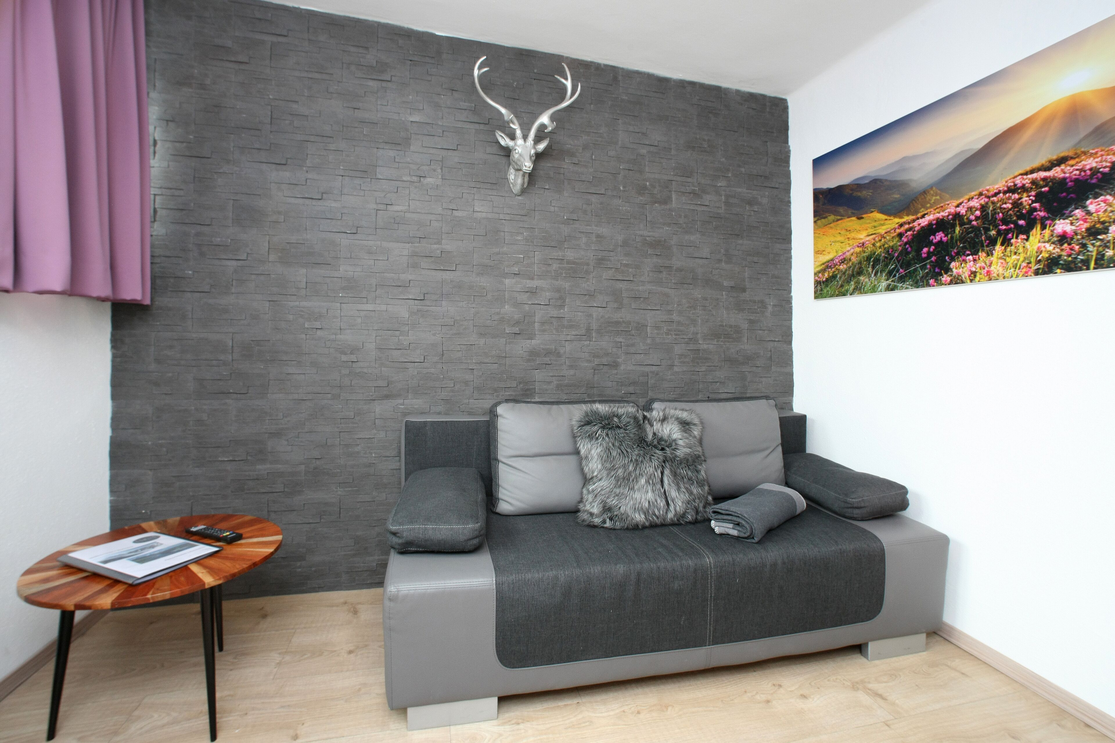 Suite, vistas al lago | Sala de estar | Una televisión de pantalla plana