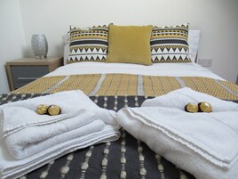 2 habitaciones y sábanas de algodón egipcio 