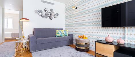 Apartment, 1 Schlafzimmer, Nichtraucher | Wohnzimmer | Flachbildfernseher