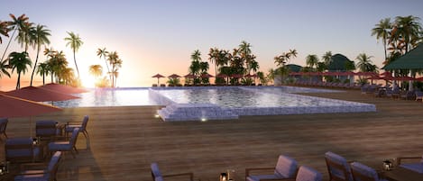 Indoor pool, outdoor pool