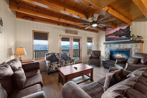 电视、壁炉、电子游戏、DVD 播放器