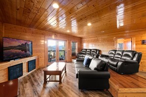 电视、壁炉、电子游戏、DVD 播放器