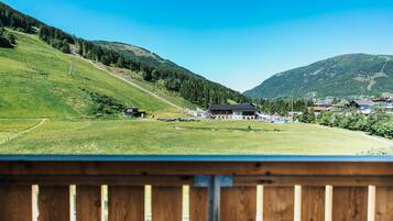 Standard-Doppel- oder -Zweibettzimmer, Balkon, Talblick | Allergikerbettwaren, Schreibtisch, kostenloses WLAN, Bettwäsche