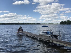 On the beach, beach towels - Sunset Point West facing cottage. Amazing spot RIGHT on the water!!! (Lindstrom)