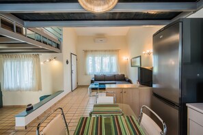 Villa, 2 Bedrooms, Garden View | Private kitchen | Full-sized fridge, microwave, oven, stovetop - Villa Phaedra by halu! Villas (Kassandra)