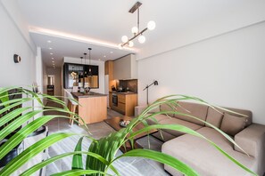Superior appartement | Woonruimte | Een flatscreentelevisie, Netflix en streamingdiensten