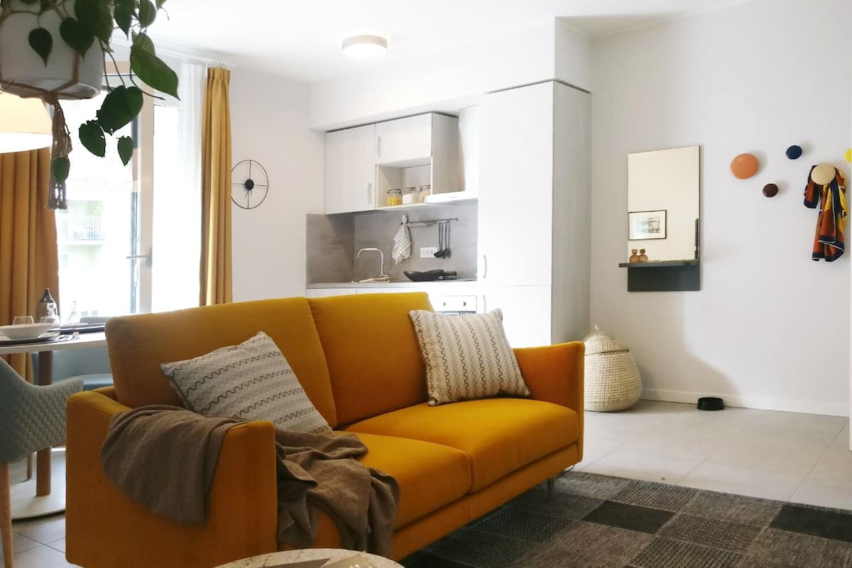 Apartment, 1 Bedroom | Living area | TV