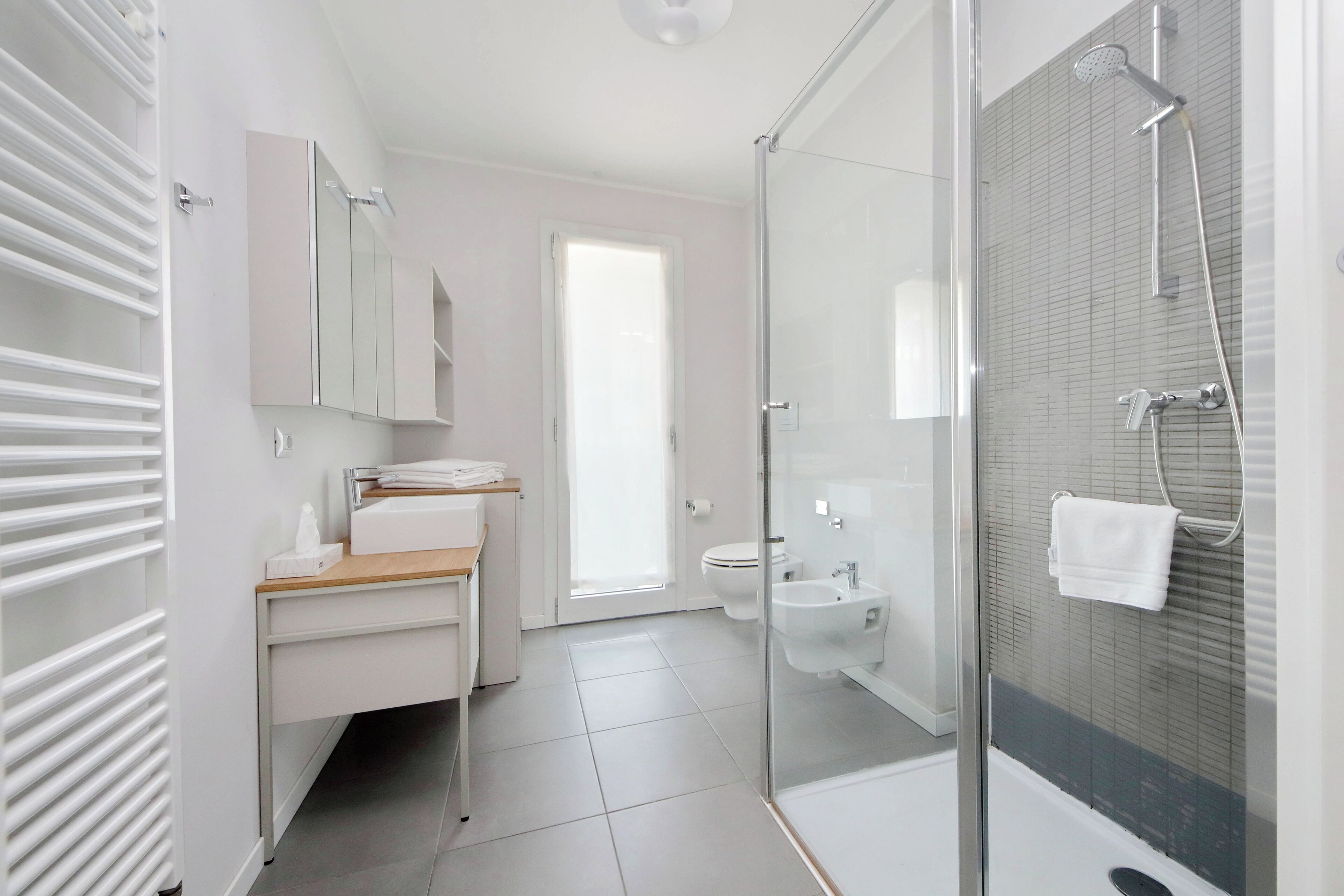 Ducha, cabezal de ducha tipo lluvia, secador de pelo y bidé