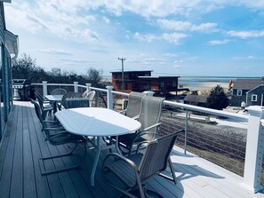 Outdoor dining - Expansive 5BR Custom Home - Short Stroll to Mants Beach (2185) (Brewster)