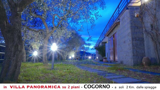 A villa with a panoramic view, a stone building, and a tree-lined pathway. - Apartment An in panoramic villa (San Salvatore)