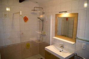 Ducha, secador de pelo, papel higiénico