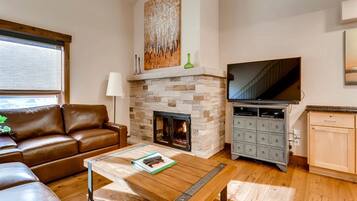 Condo (Vail Lion Square K Lodge Property) | Living room | Flat-screen TV
