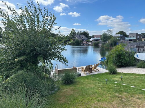 Ferienhaus am See mit Sauna