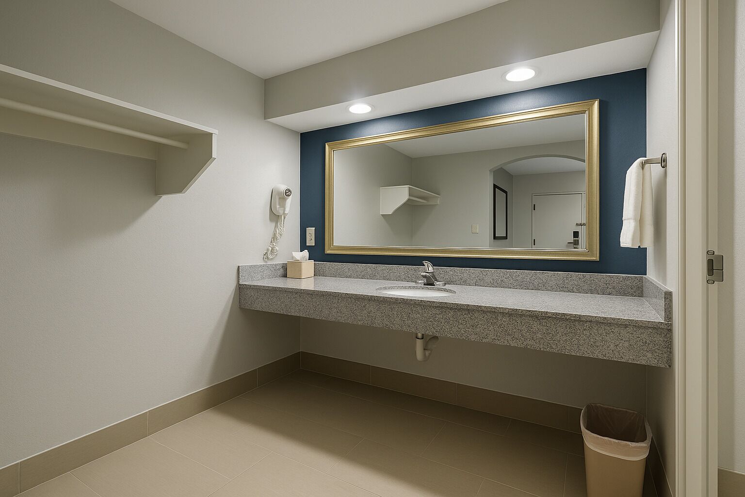 Bañera con ducha, artículos de tocador gratuitos, secador de pelo