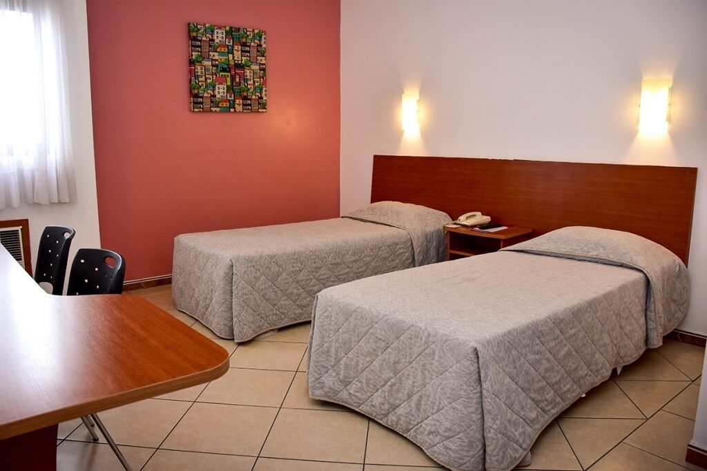 hypo-allergenic bedding, desk, laptop workspace, free wifi