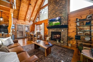 Smart TV, fireplace, video games, table football