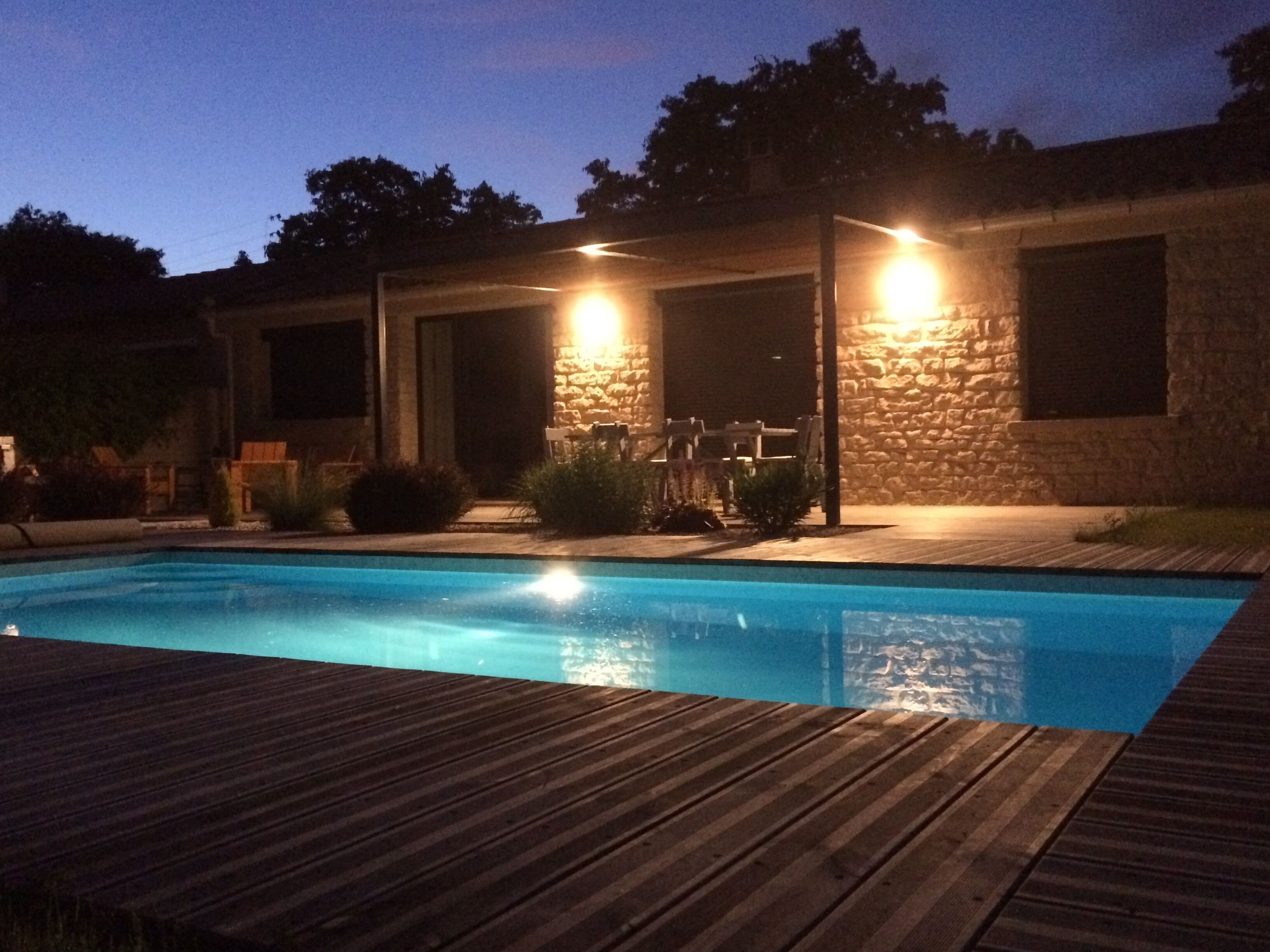 Piscine extérieure, piscine chauffée