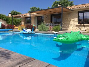 Outdoor pool, a heated pool
