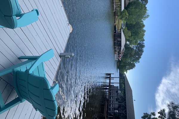 Amazing view from these great Adirondack chairs of horseshoe cove