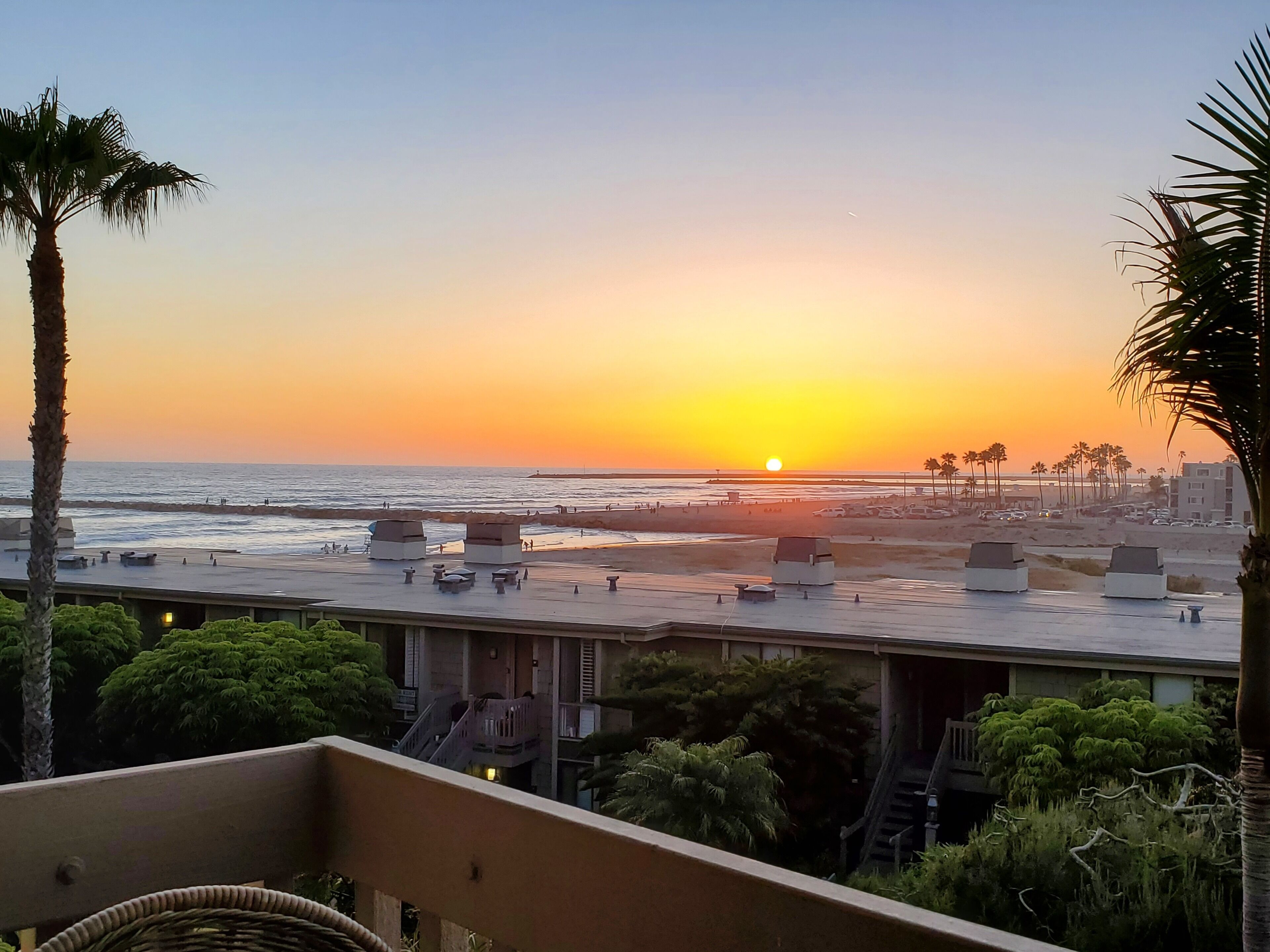 Watch the sunset from the balcony in the evenings
