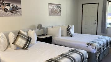 2 Queen Beds, Second Floor, No Pets | Blackout curtains, free WiFi, bed sheets