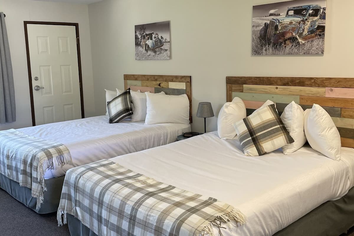 2 Queen Beds, Second Floor, No Pets | Blackout curtains, free WiFi, bed sheets