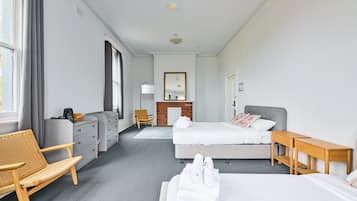 Economy Quadruple Room, Shared Bathroom | Iron/ironing board, bed sheets