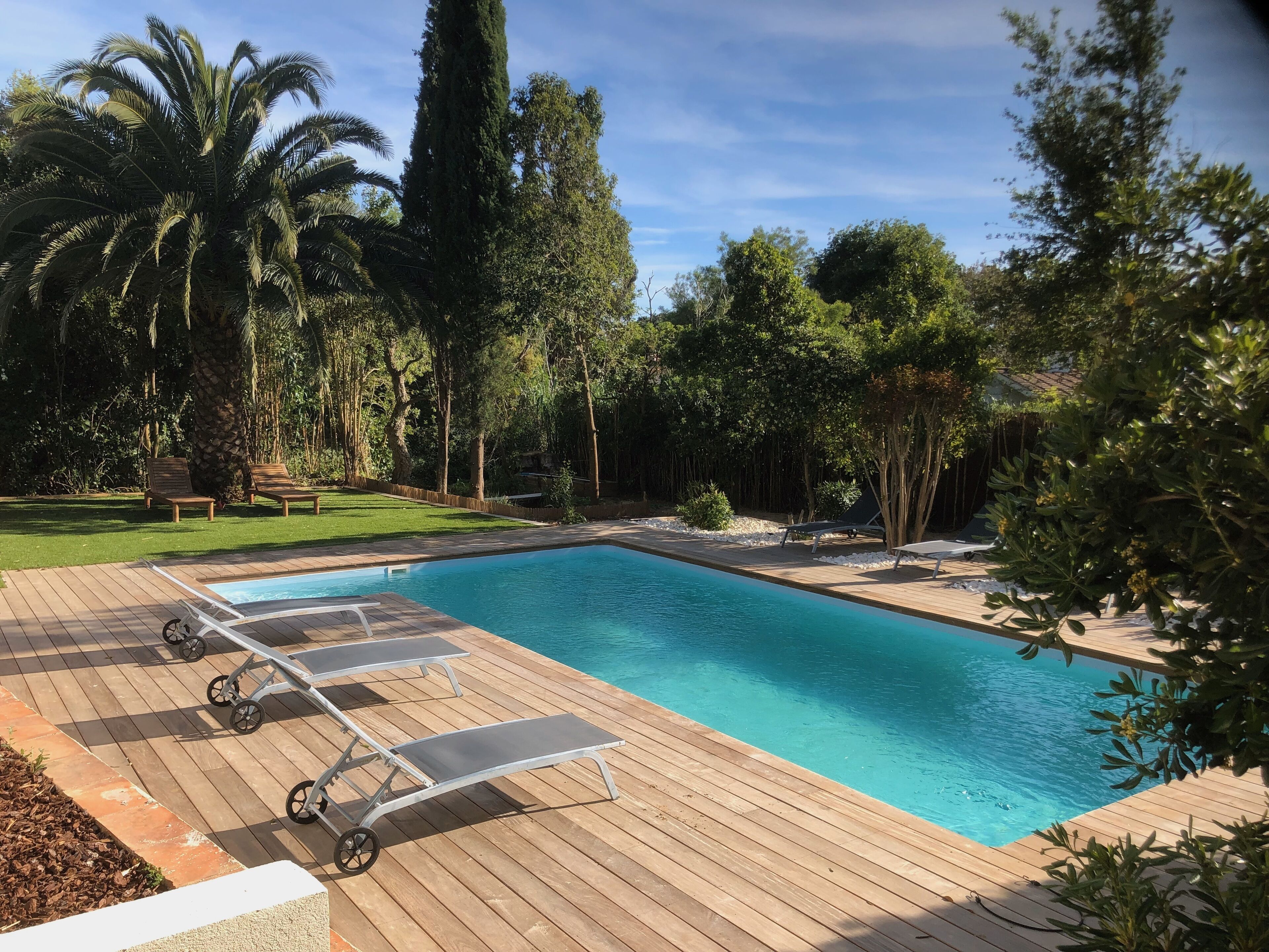 Piscine extérieure, piscine chauffée