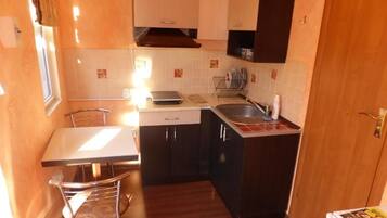 Apartment, 1 Bedroom | Private kitchenette | Fridge, microwave, coffee/tea maker, electric kettle