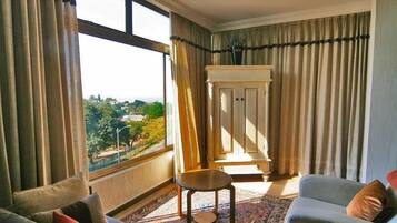 Flat-screen TV, DVD player