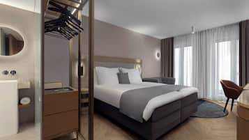 Quarto conforto | 1 quarto, cofres nos quartos, cortinas blackout, quartos à prova de som
