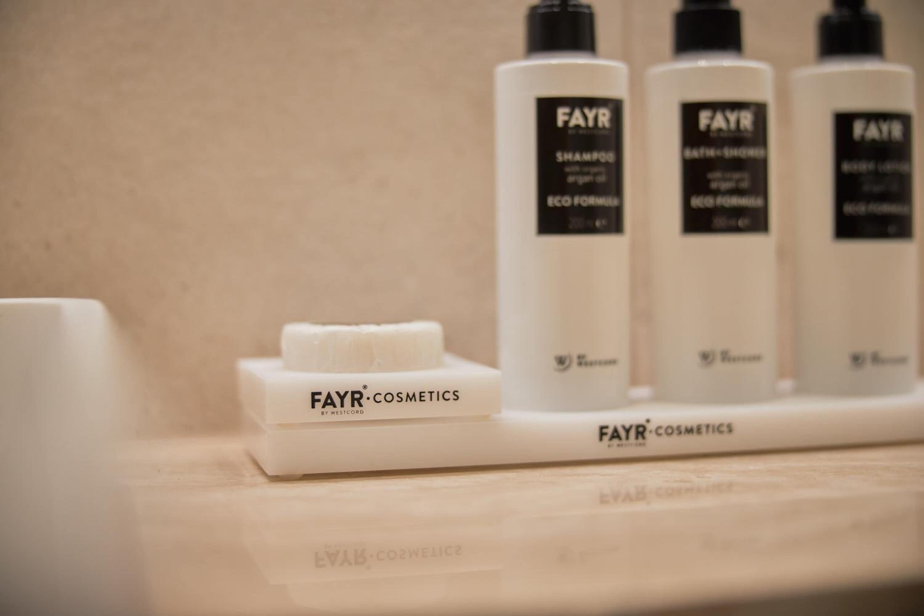 comfort room | bathroom | free toiletries, hair dryer, towels, soap