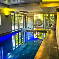 Indoor pool, sun loungers