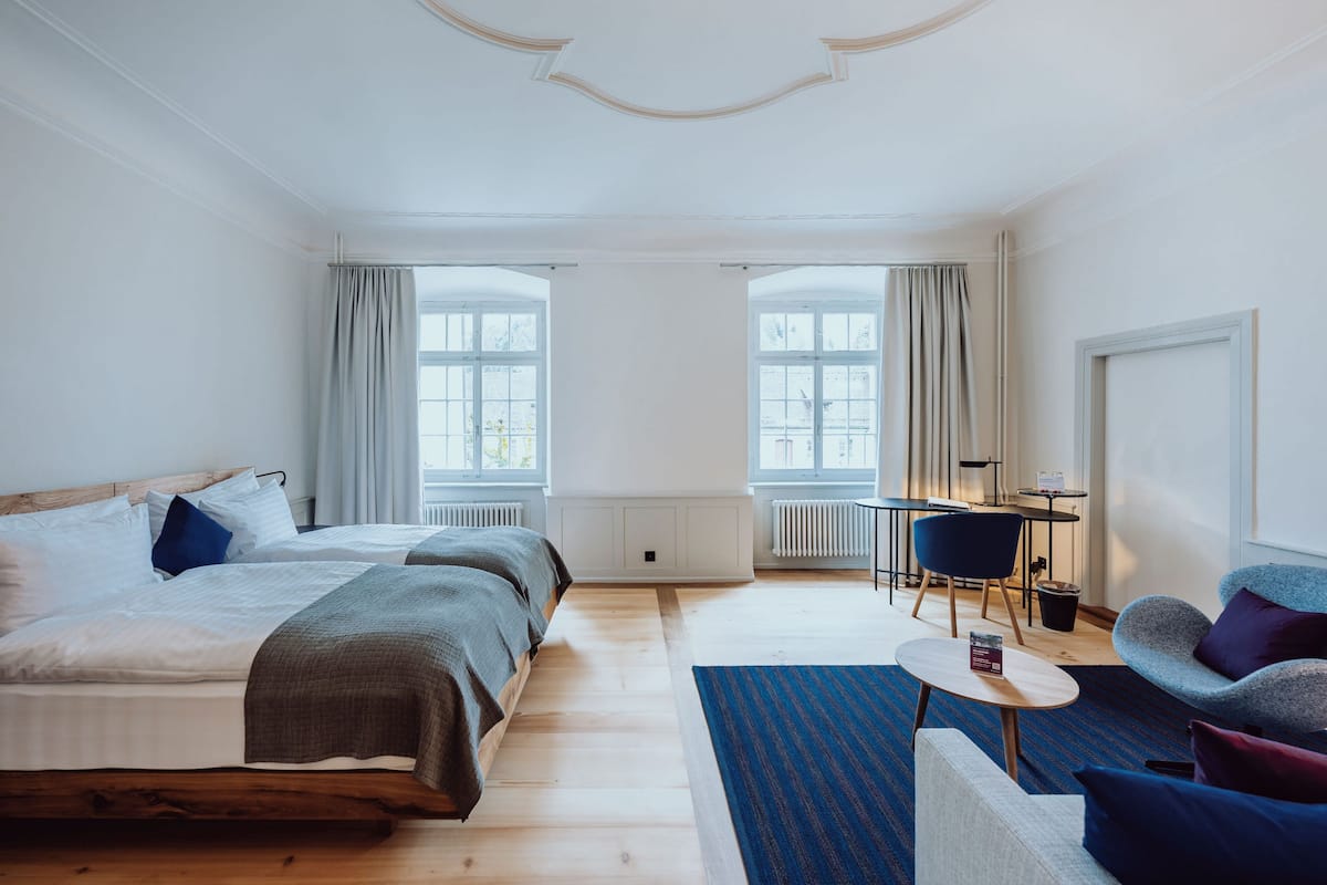 Deluxe Double or Twin Room, Non Smoking, Courtyard Area | Premium bedding, desk, laptop workspace, blackout drapes