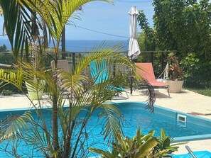 Piscine extérieure, piscine chauffée