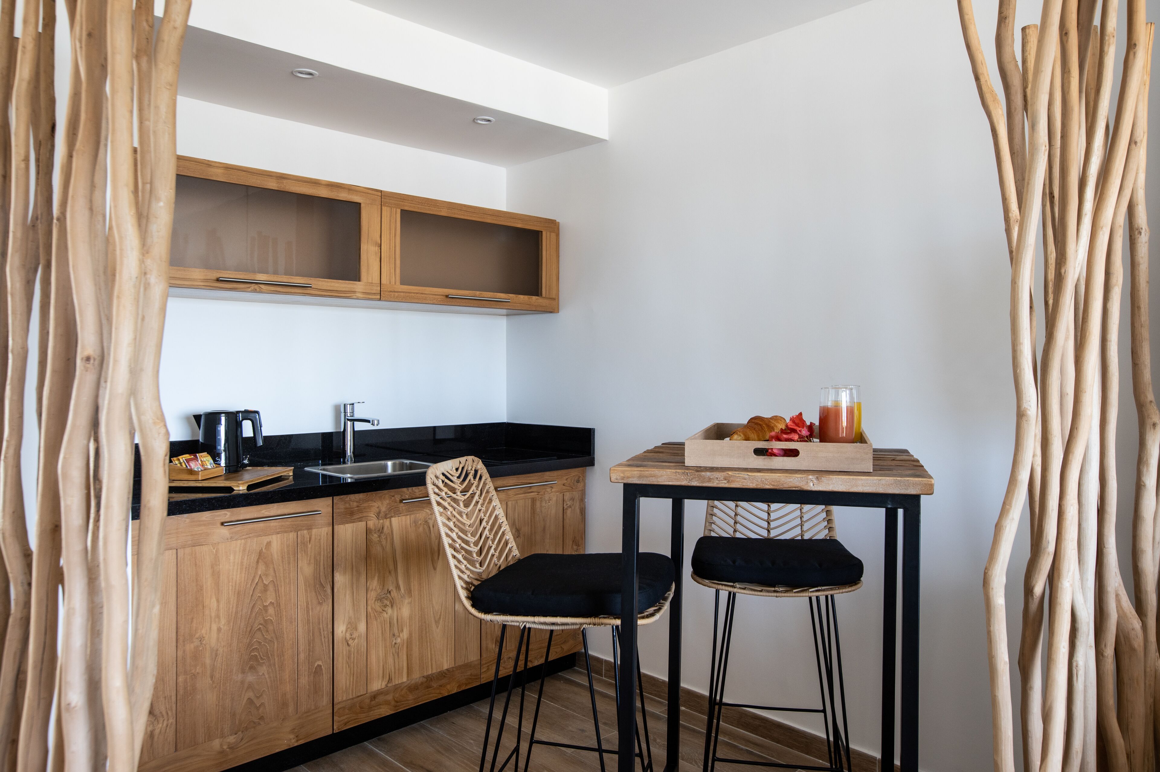 deluxe junior suite | private kitchenette | mini-fridge, microwave, stovetop, toaster