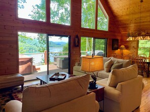 Smart TV, fireplace, DVD player