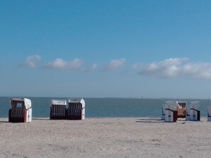 Beach nearby, sun-loungers