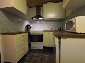 Réfrigérateur, micro-ondes, plaque de cuisson, lave-vaisselle