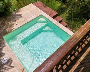 Piscine extérieure, piscine chauffée