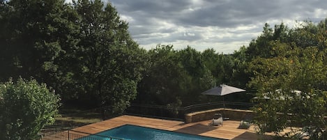 Piscine extérieure, piscine chauffée