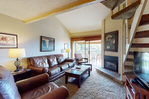 TV, fireplace, DVD player