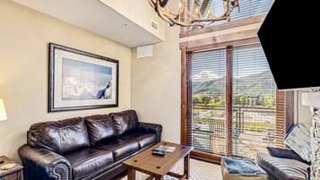 TV, fireplace, table football