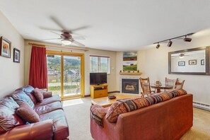 TV, fireplace, DVD player