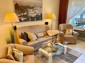 TV, fireplace, video-game console, DVD player