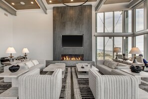 Télévision, cheminée, jeux vidéo