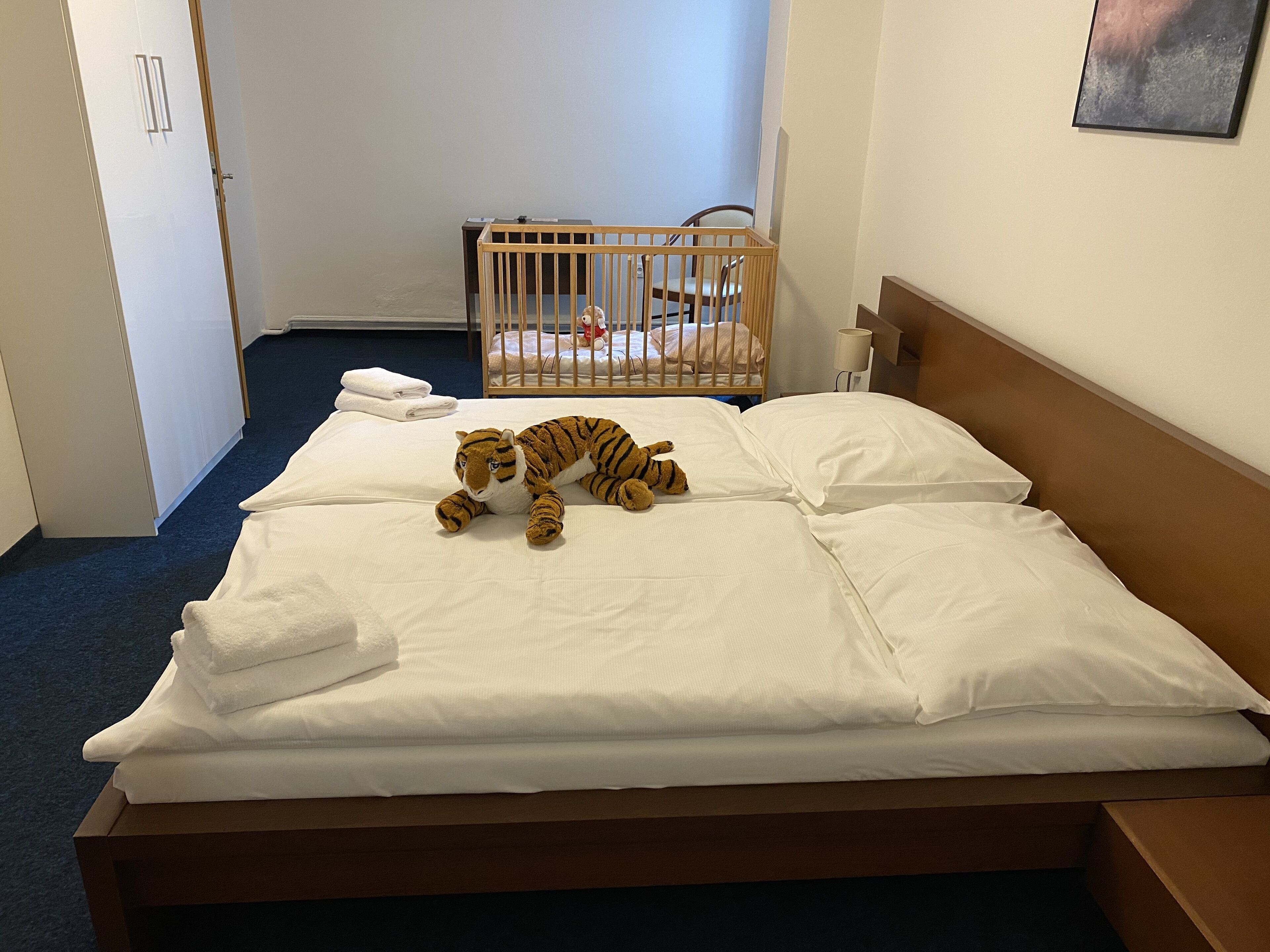 1 bedroom, desk, laptop workspace, blackout curtains