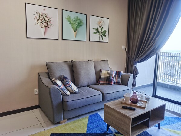 40-inch LED TV with cable channels, TV - Luminari Suite by Homez Suite (Butterworth)