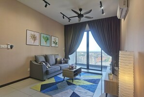 40-inch LED TV with cable channels, TV - Luminari Suite by Homez Suite (Butterworth)