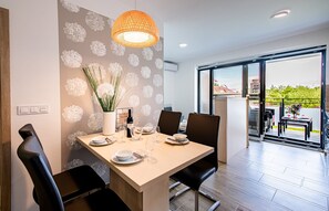 Apartment | Living area | Flat-screen TV, heated floors - Apartmaji Banonia Stork Flight (Verzej)